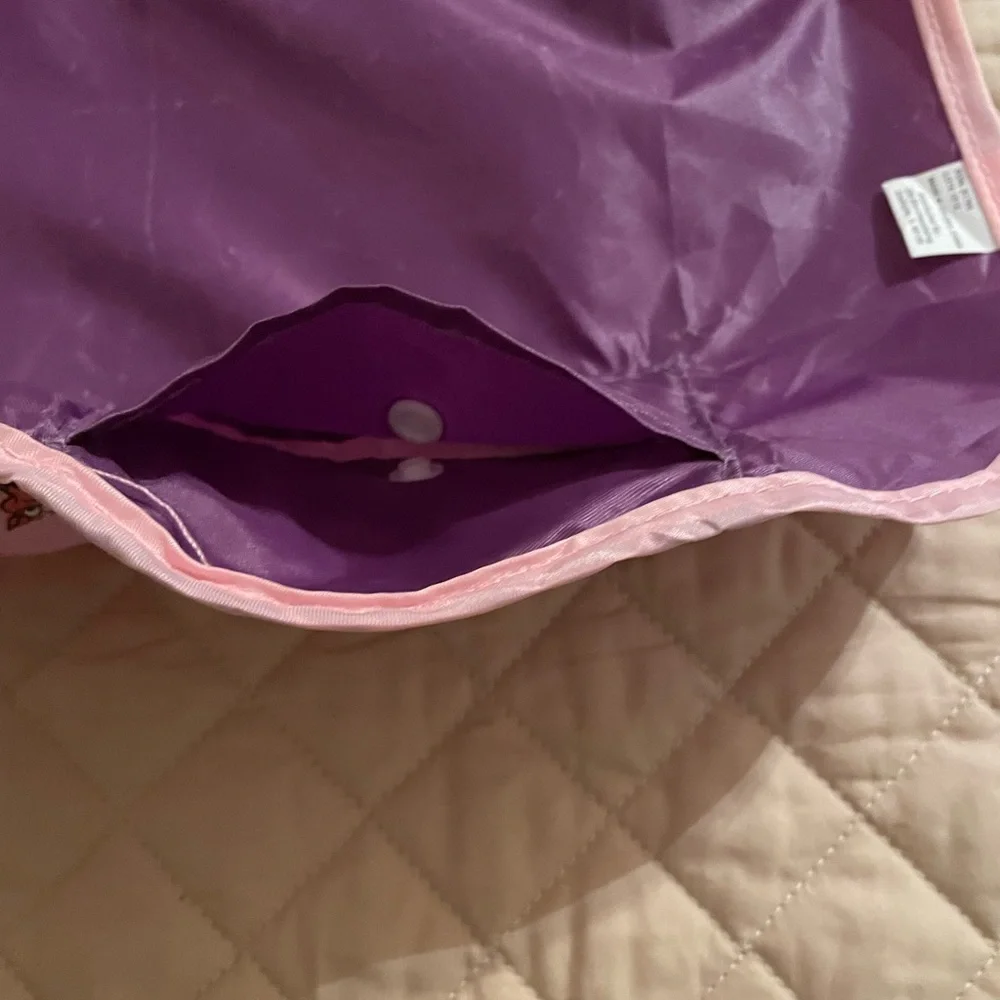 Walla Bib purple & pink with sleeve, new without tags